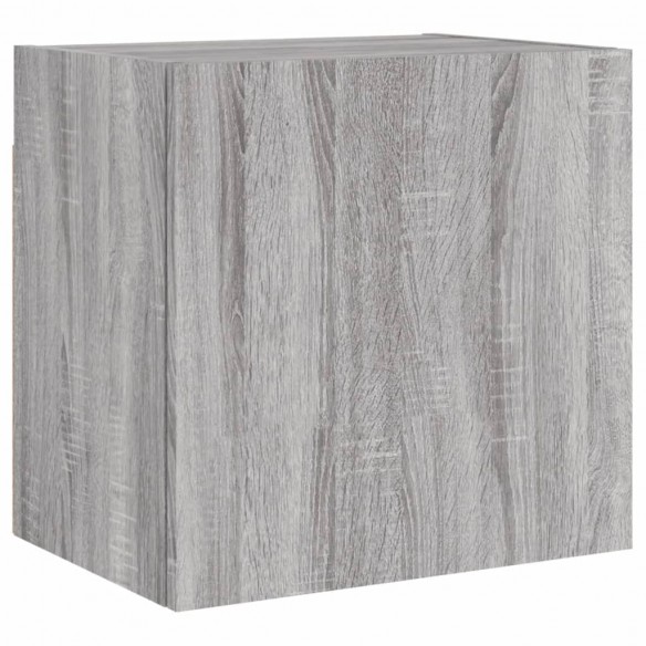 Unités murales TV 6 pcs sonoma gris bois d'ingénierie