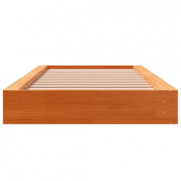 Cadre de lit cire marron 90x190 cm bois de pin massif