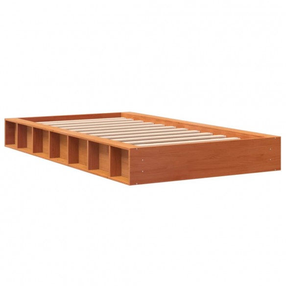 Cadre de lit cire marron 90x190 cm bois de pin massif