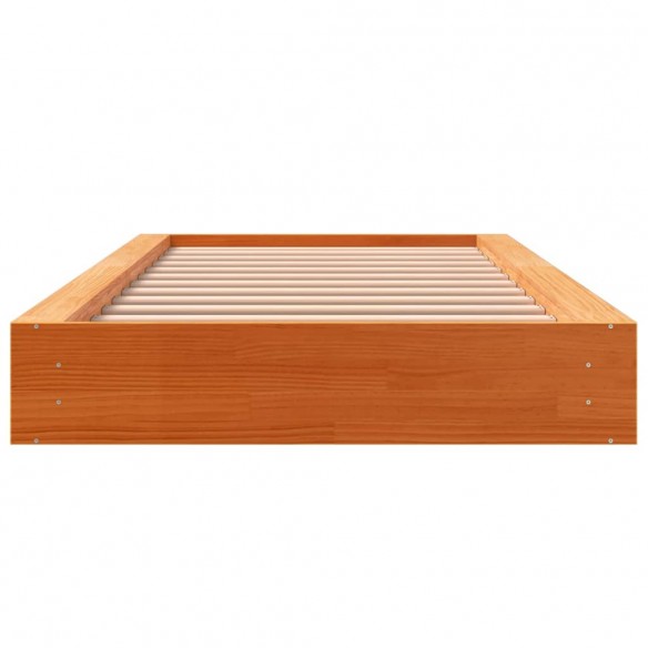 Cadre de lit cire marron 90x200 cm bois de pin massif