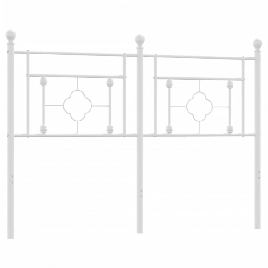 Tête de lit métal blanc 135 cm