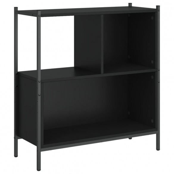 Bibliothèque noir 72x28x77,5 cm bois d'ingénierie