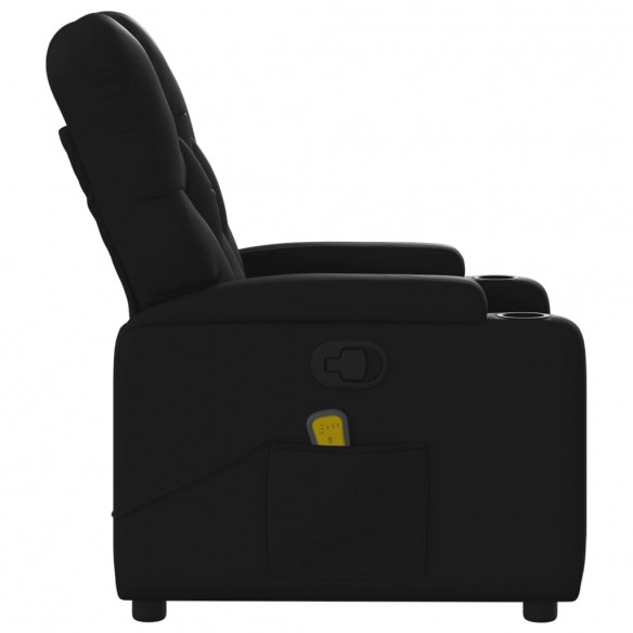 Fauteuil de massage inclinable Noir Similicuir