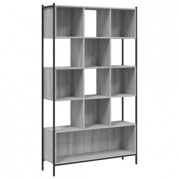 Bibliothèque sonoma gris 102x28x172 cm bois d'ingénierie