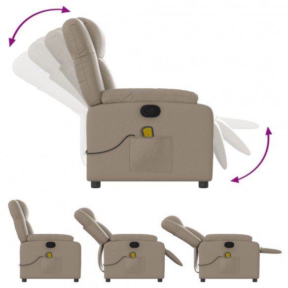 Fauteuil de massage inclinable Cappuccino Similicuir