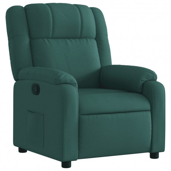 Fauteuil inclinable Vert foncé Tissu