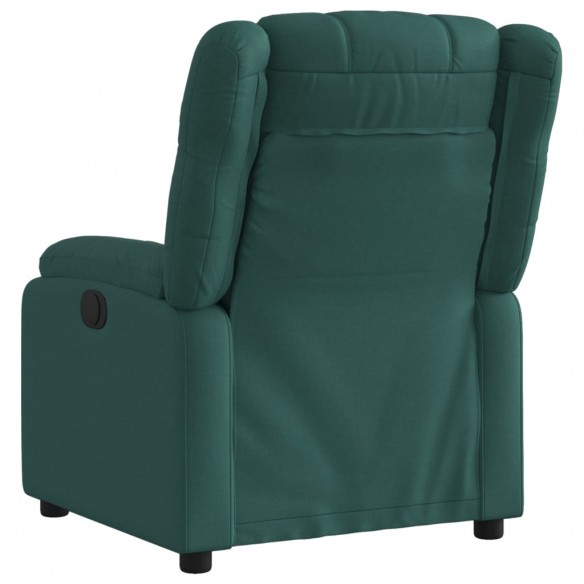 Fauteuil inclinable Vert foncé Tissu