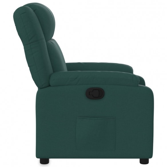 Fauteuil inclinable Vert foncé Tissu