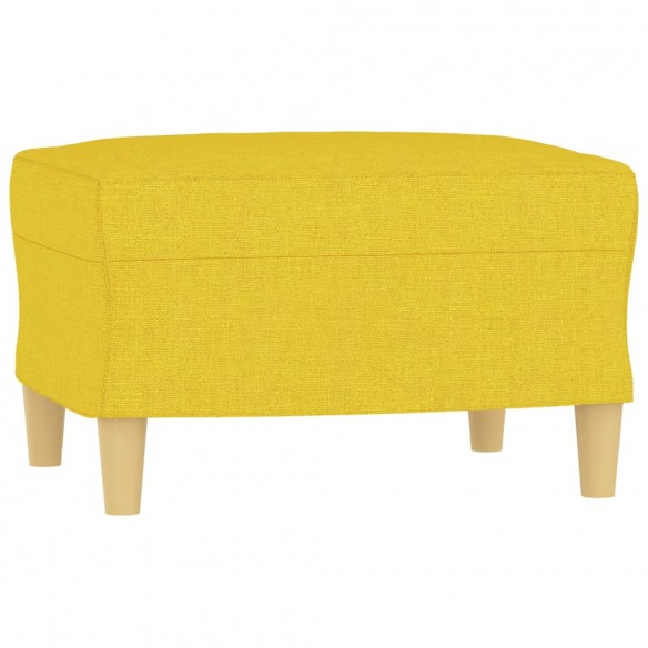 Ensemble de canapés 3 pcs avec coussins Jaune clair Tissu