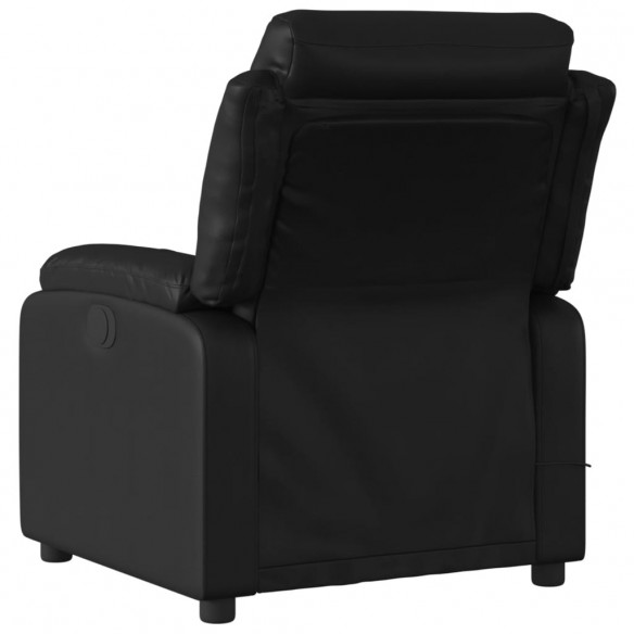 Fauteuil de massage inclinable Noir Similicuir