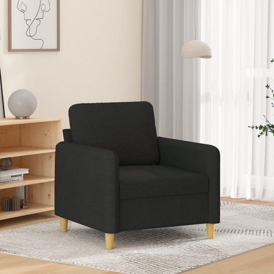 Fauteuil Noir 60 cm Tissu