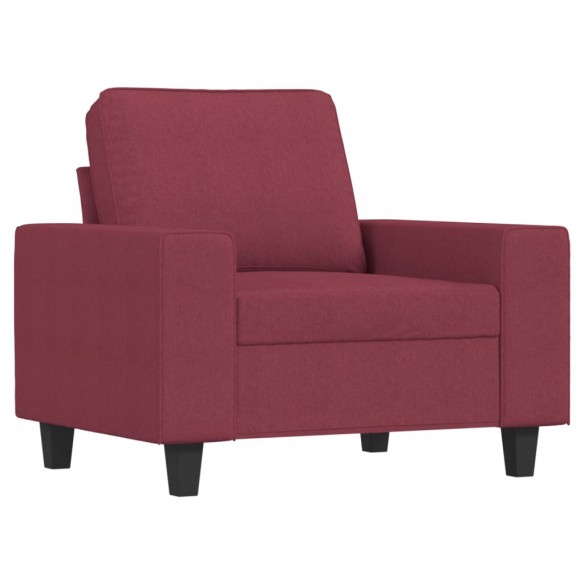 Fauteuil Rouge bordeaux 60 cm Tissu