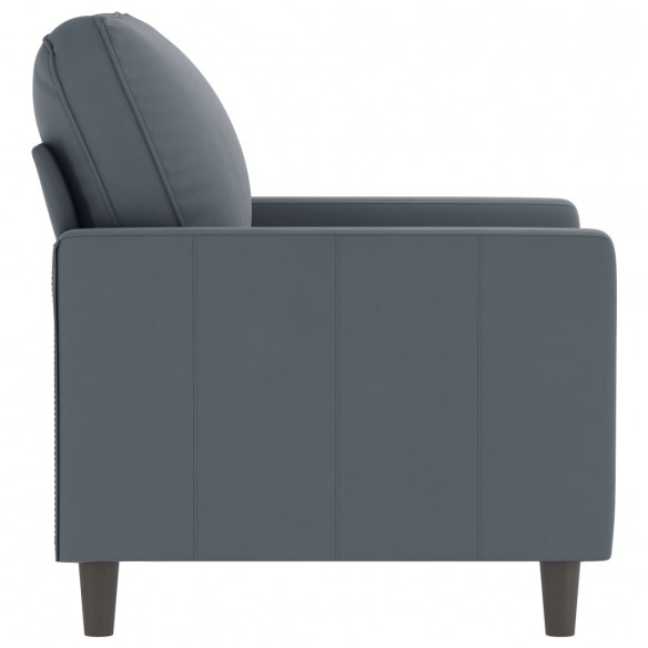 Fauteuil Gris foncé 60 cm Velours