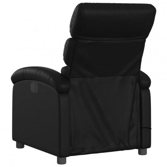 Fauteuil de massage inclinable électrique noir similicuir