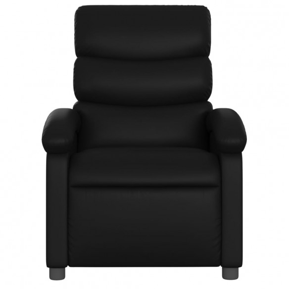 Fauteuil de massage inclinable électrique noir similicuir