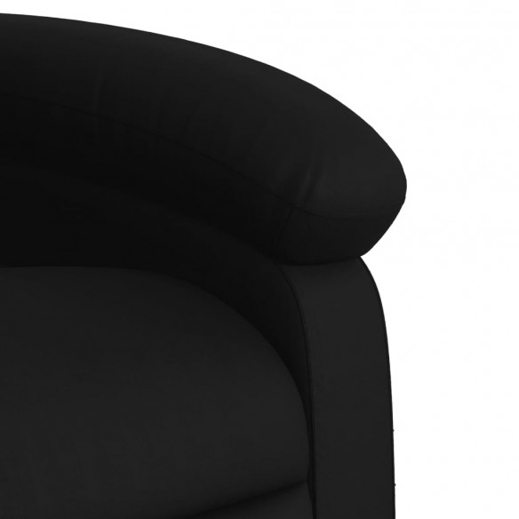 Fauteuil de massage inclinable électrique noir similicuir