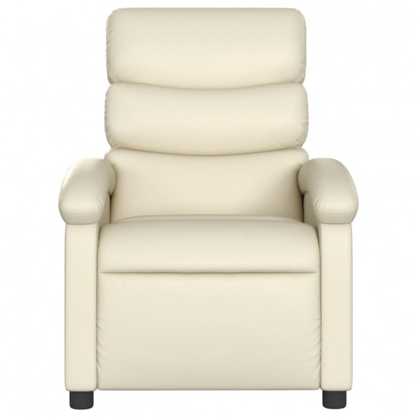 Fauteuil inclinable électrique Crème Similicuir