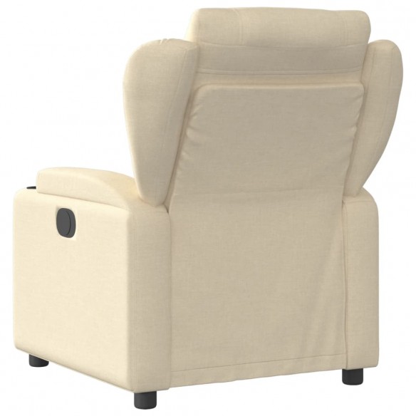 Fauteuil inclinable électrique Crème Tissu