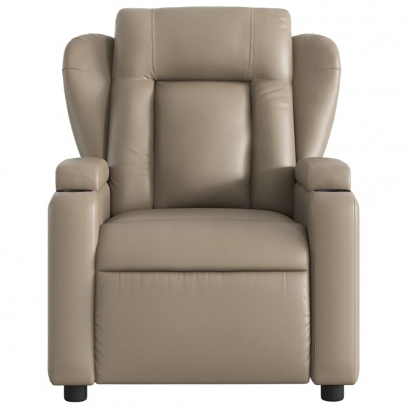 Fauteuil de massage inclinable électrique cappuccino similicuir