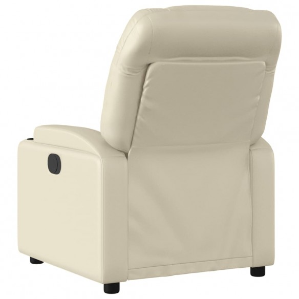 Fauteuil inclinable électrique Crème Similicuir