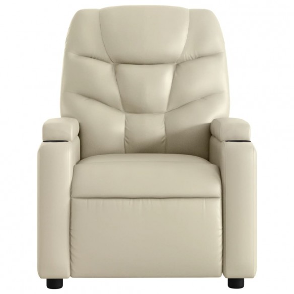 Fauteuil inclinable électrique Crème Similicuir