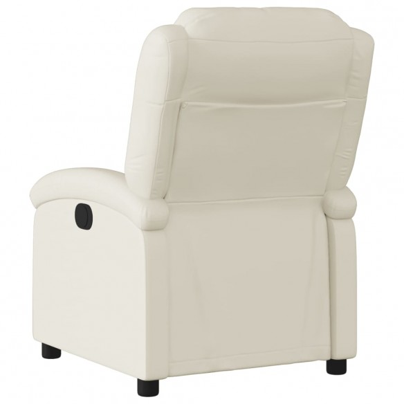 Fauteuil inclinable électrique Crème Similicuir