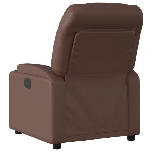 Fauteuil de massage inclinable électrique marron similicuir