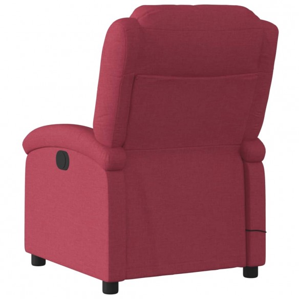 Fauteuil de massage inclinable électrique Rouge bordeaux Tissu