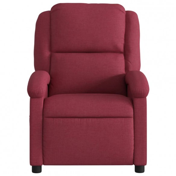 Fauteuil de massage inclinable électrique Rouge bordeaux Tissu