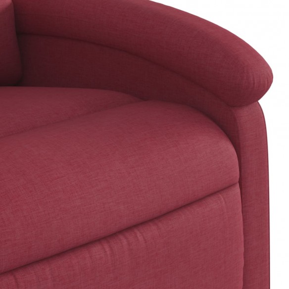 Fauteuil de massage inclinable électrique Rouge bordeaux Tissu