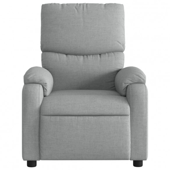 Fauteuil de massage inclinable électrique gris clair tissu