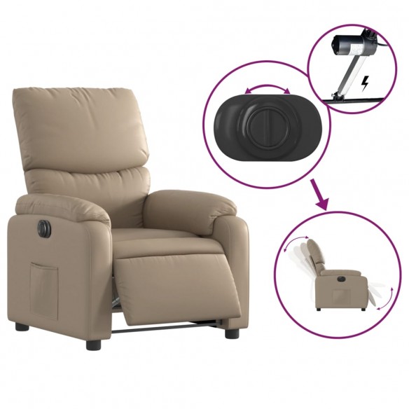 Fauteuil inclinable électrique Cappuccino Similicuir