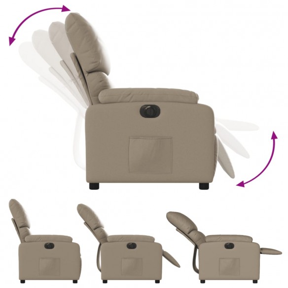 Fauteuil inclinable électrique Cappuccino Similicuir