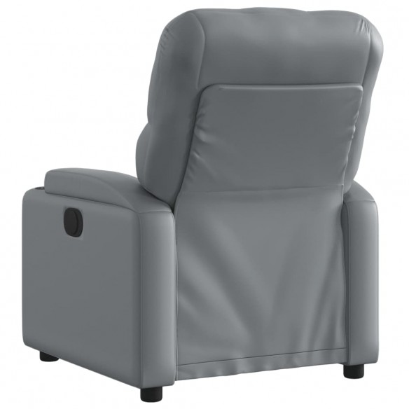 Fauteuil inclinable électrique Gris Similicuir