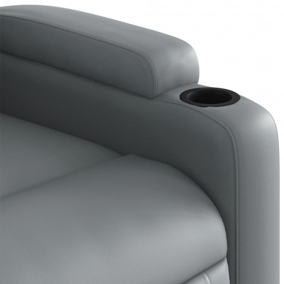 Fauteuil inclinable électrique Gris Similicuir