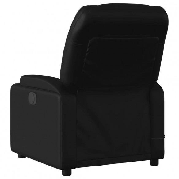 Fauteuil de massage inclinable électrique noir similicuir