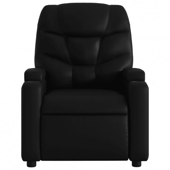 Fauteuil de massage inclinable électrique noir similicuir