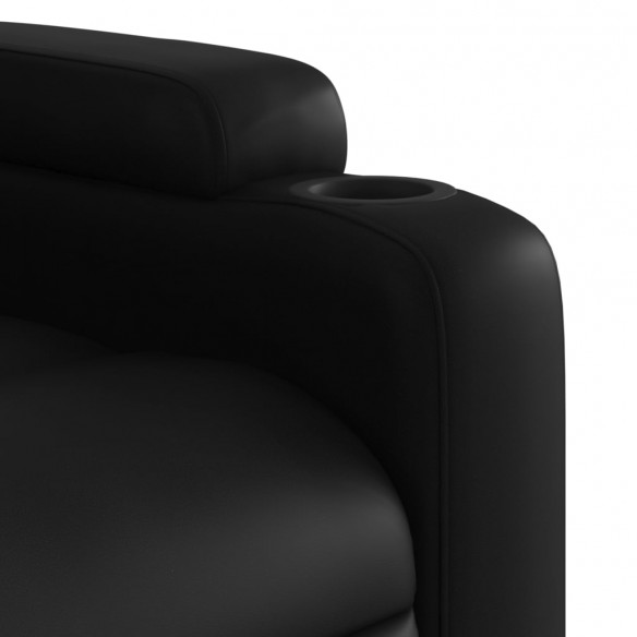 Fauteuil de massage inclinable électrique noir similicuir