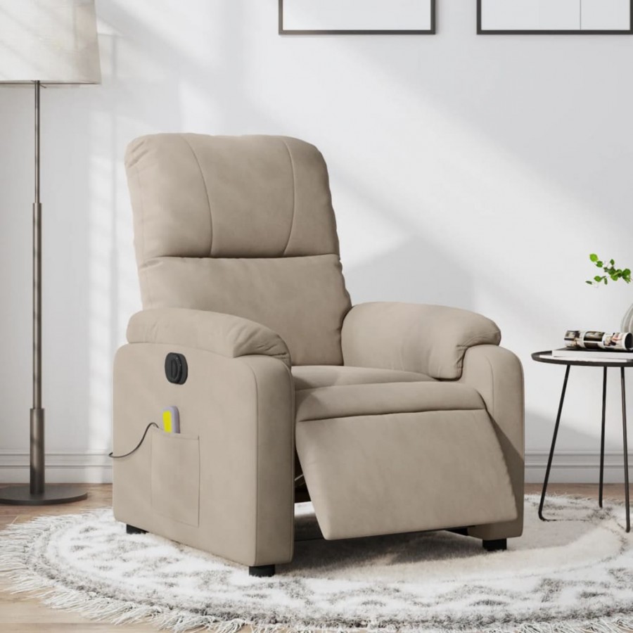 Fauteuil inclinable de massage électrique taupe