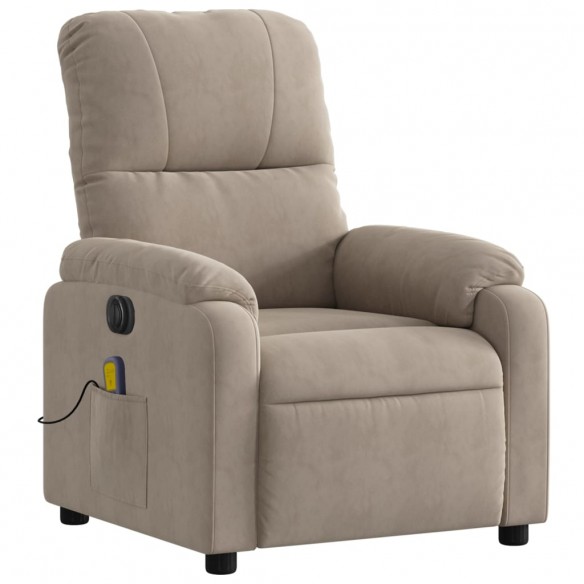 Fauteuil inclinable de massage électrique taupe