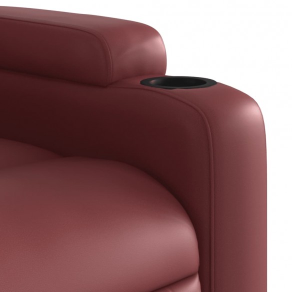 Fauteuil de massage inclinable électrique rouge bordeaux