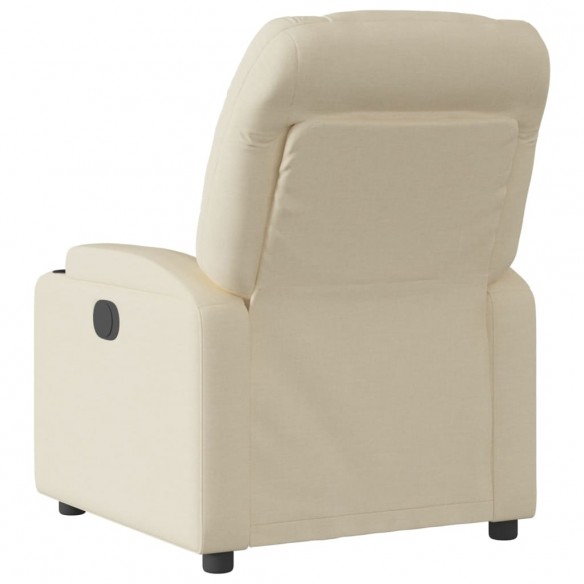 Fauteuil inclinable électrique Crème Tissu