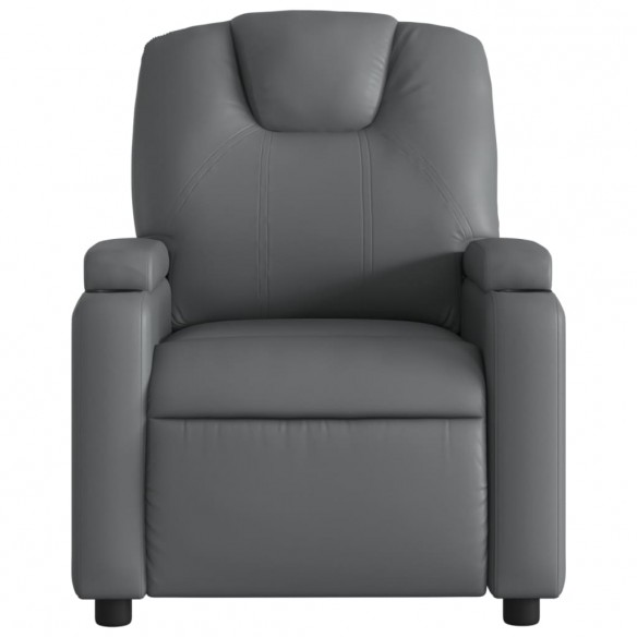 Fauteuil inclinable électrique Gris Similicuir