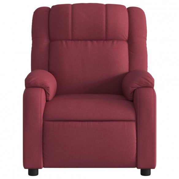 Fauteuil de massage inclinable électrique Rouge bordeaux Tissu