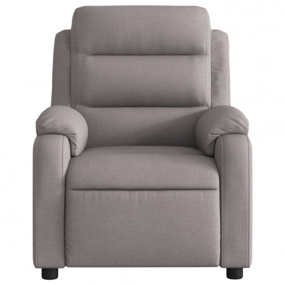 Fauteuil de massage inclinable électrique Taupe Tissu