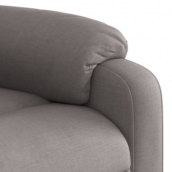 Fauteuil de massage inclinable électrique Taupe Tissu