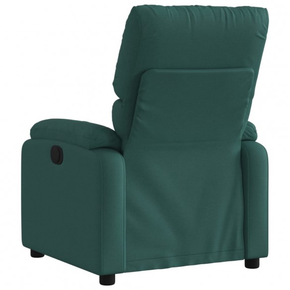 Fauteuil inclinable électrique Vert foncé Tissu