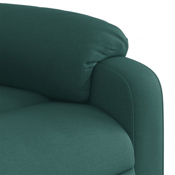 Fauteuil inclinable électrique Vert foncé Tissu