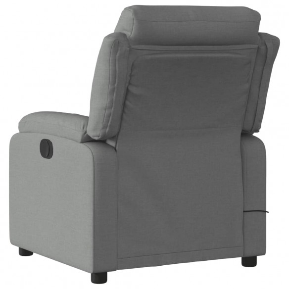 Fauteuil inclinable de massage électrique gris foncé tissu