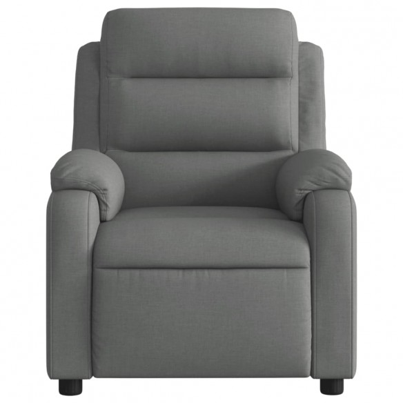 Fauteuil inclinable de massage électrique gris foncé tissu